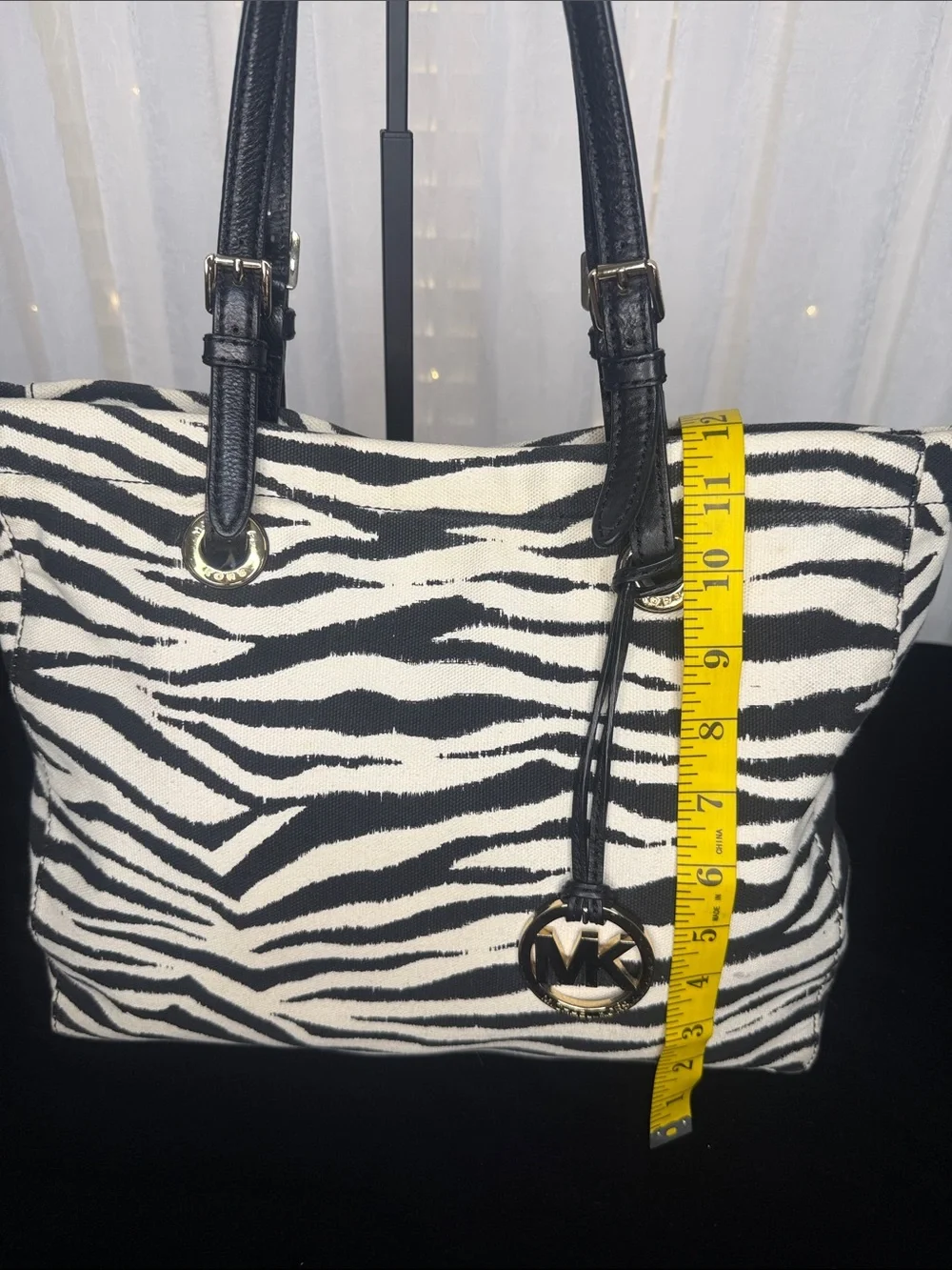 Michael Kors Black & White Zebra-Print Tote with Matching Sandals